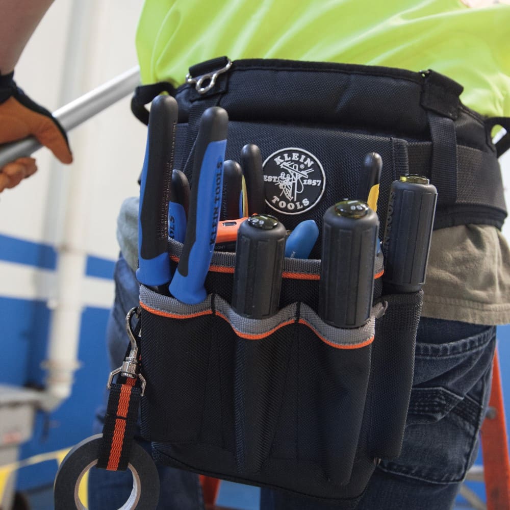 Klein Tools Tradesman Pro™ Tool Pouch, 6 Pockets, 10.25 x 6.75 x 10.25-Inch 5241