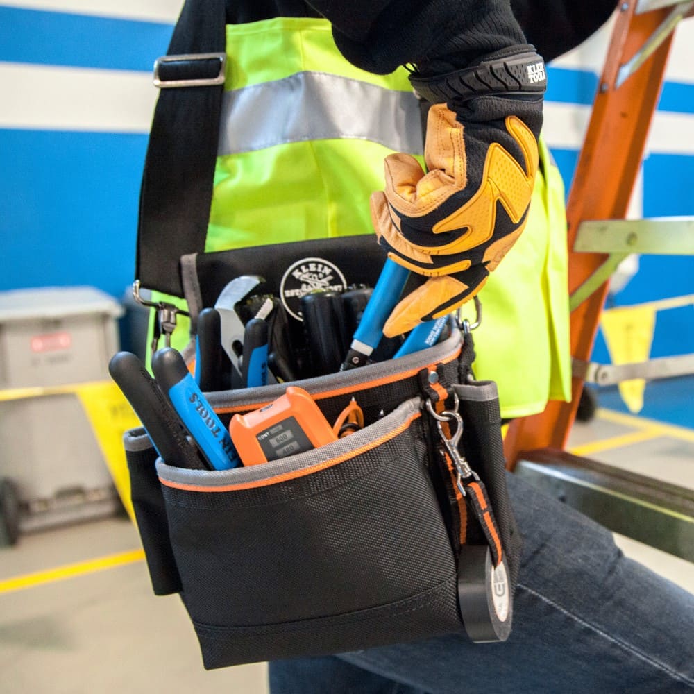 Klein Tools Tradesman Pro™ Tool Pouch, 15 Pockets, 11.5 x 4.5 x 10-Inch 5243