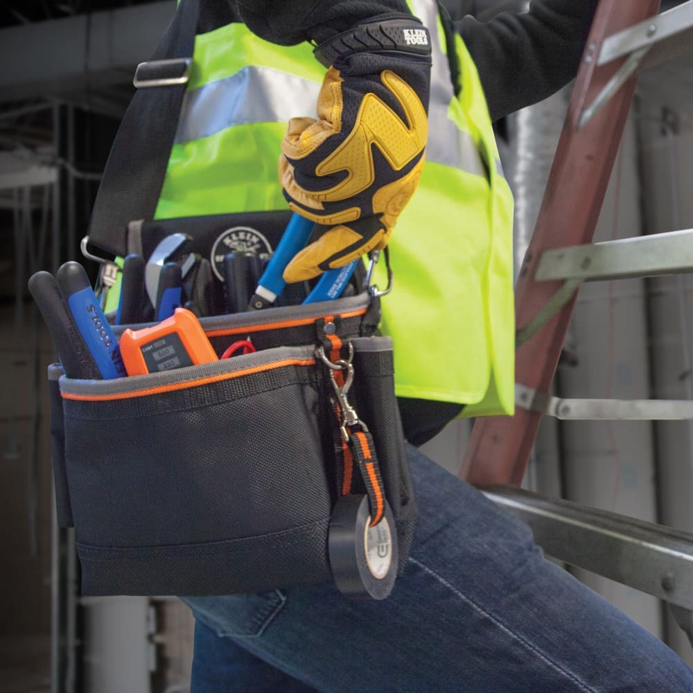 Klein Tools Tradesman Pro™ Tool Pouch, 15 Pockets, 11.5 x 4.5 x 10-Inch 5243