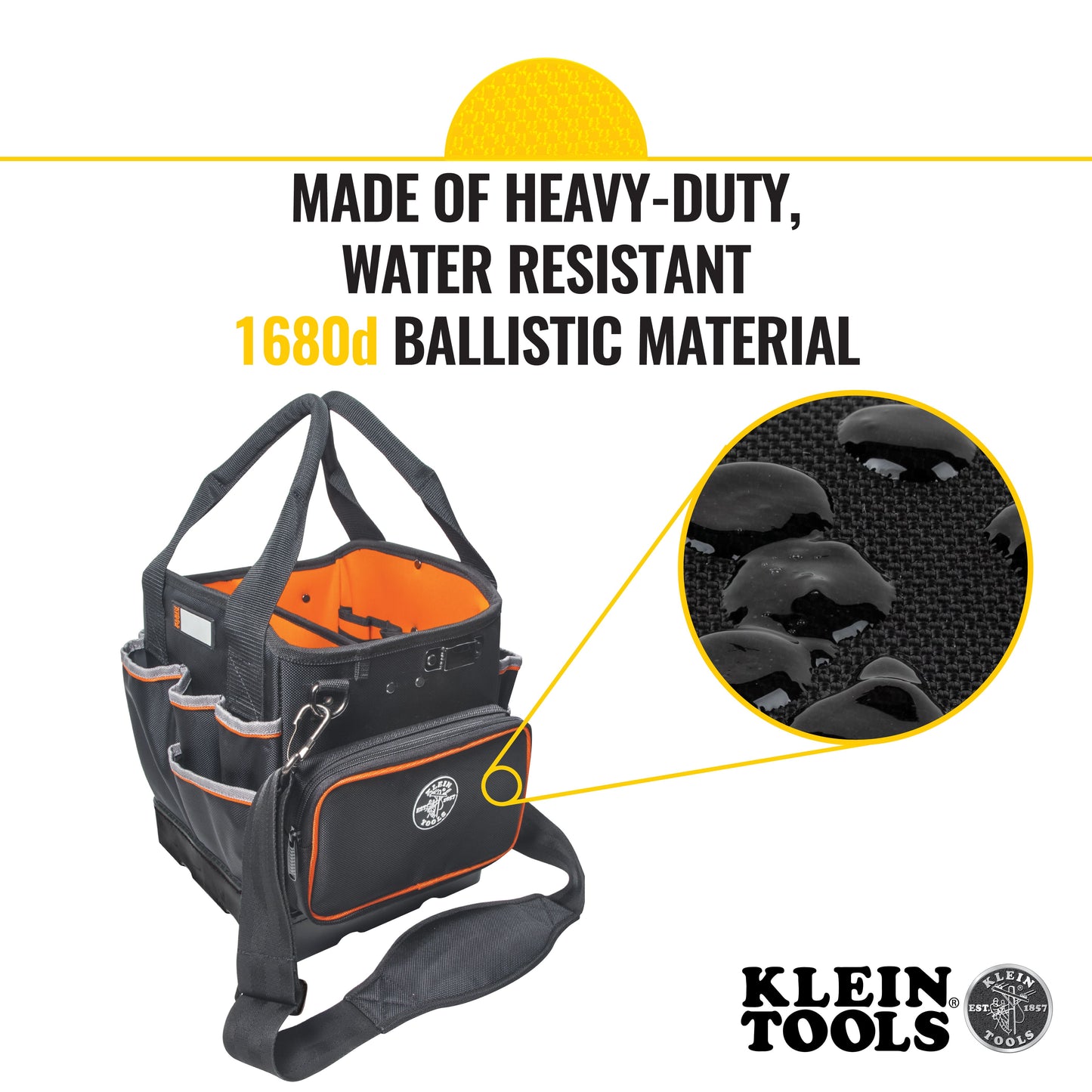 Klein Tools Tool Bag, Tradesman Pro™ Tool Tote, 40 Pockets, 10-Inch 5541610-14