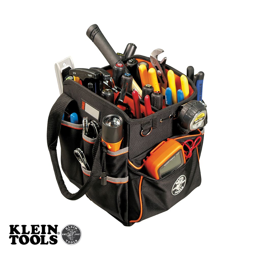 Klein Tools Tool Bag, Tradesman Pro™ Tool Tote, 40 Pockets, 10-Inch 5541610-14