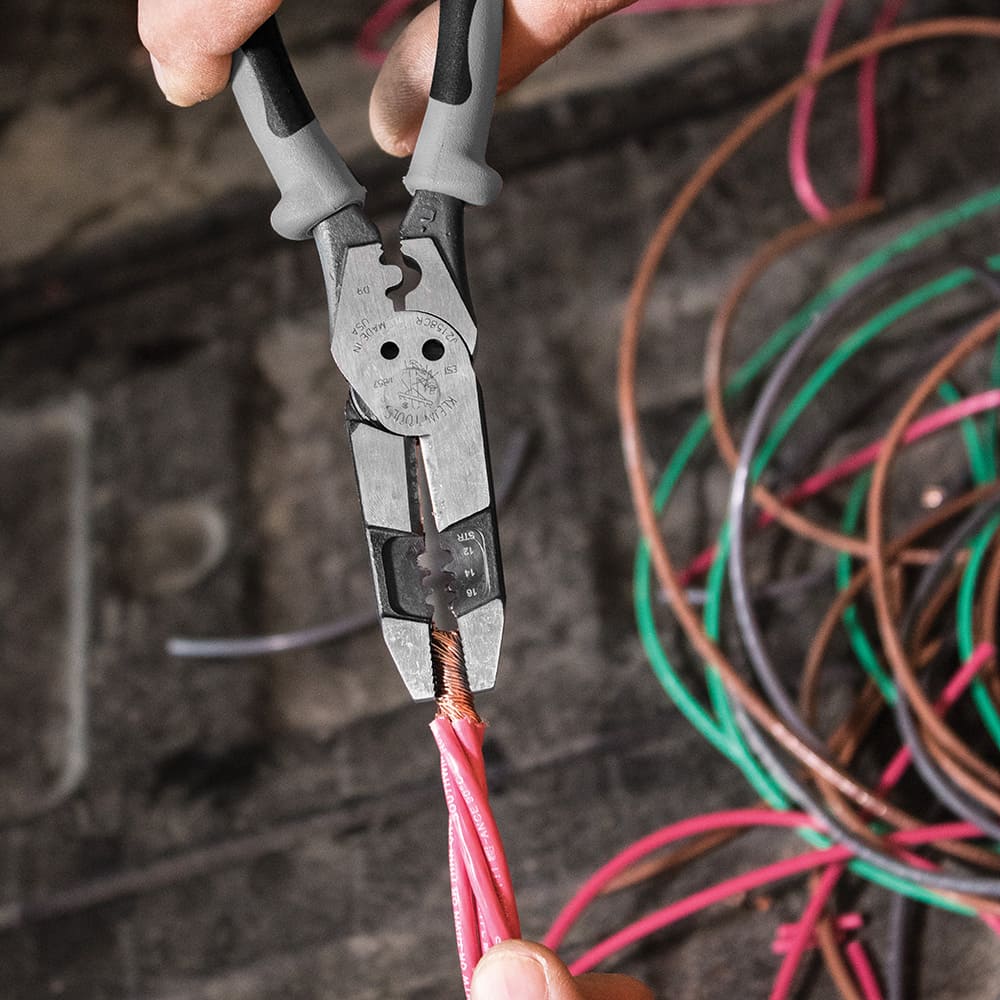 Klein Tools Hybrid Pliers with Crimper and Wire Stripper J215-8CR