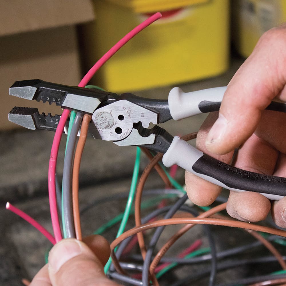 Klein Tools Hybrid Pliers with Crimper and Wire Stripper J215-8CR