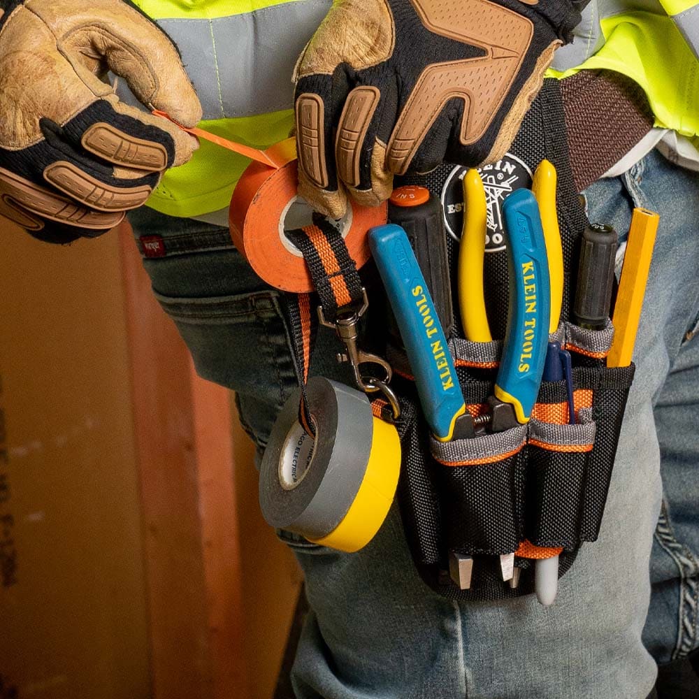 Klein Tools Tradesman Pro™ Tool Pouch, 9 Pockets, 10.25 x 5.5 x 10.25-Inch 5240