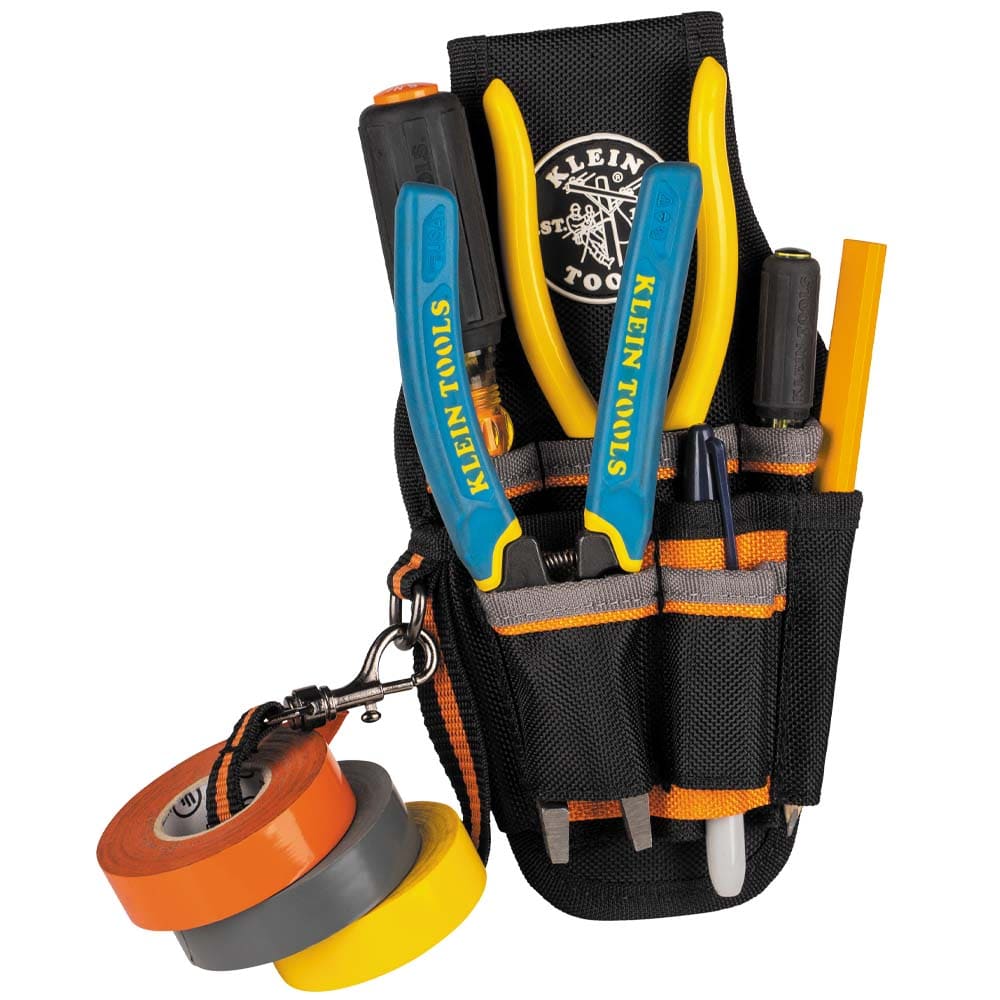 Klein Tools Tradesman Pro™ Tool Pouch, 9 Pockets, 10.25 x 5.5 x 10.25-Inch 5240