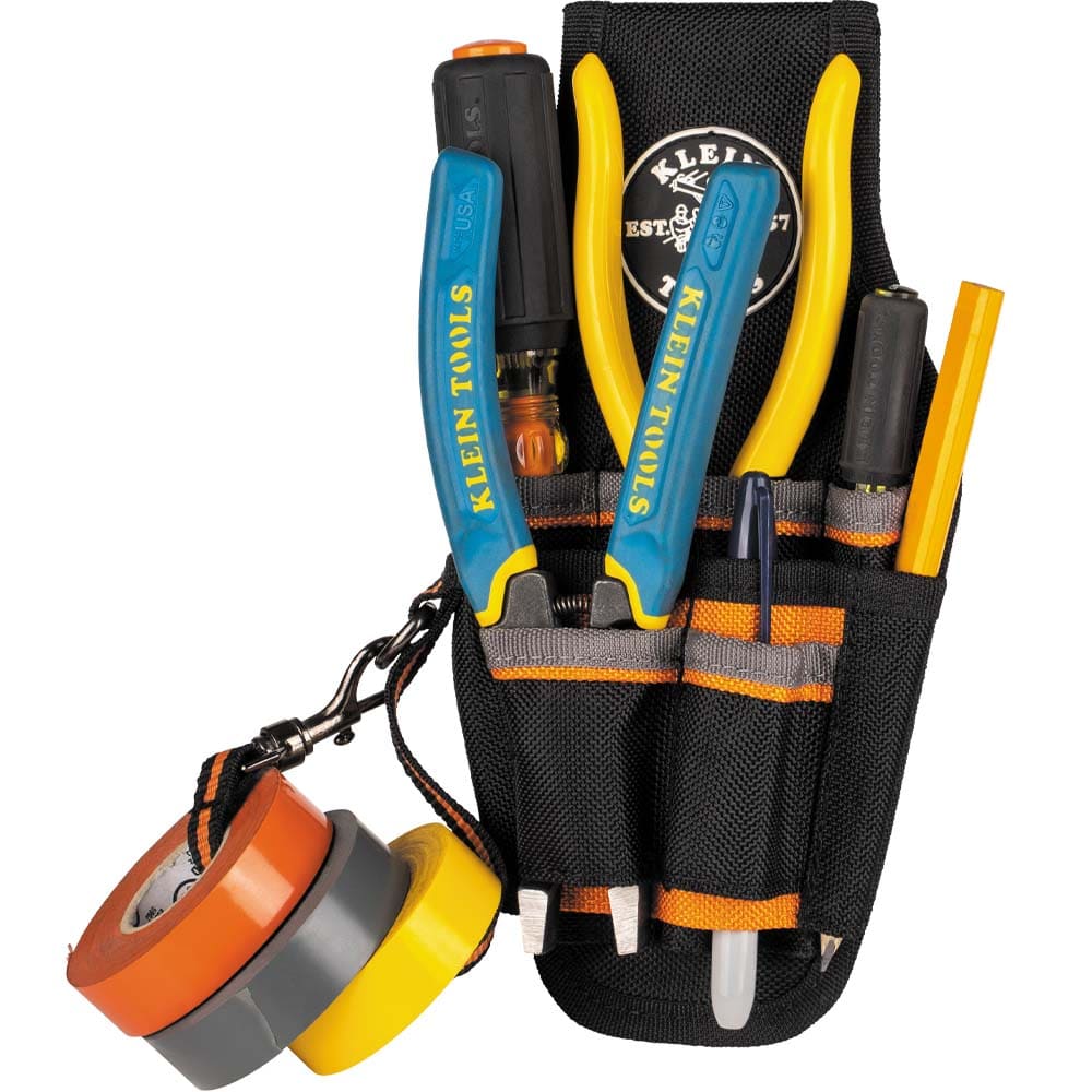 Klein Tools Tradesman Pro™ Tool Pouch, 9 Pockets, 10.25 x 5.5 x 10.25-Inch 5240