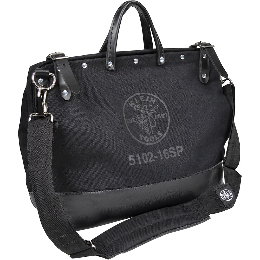 Klein Tools Deluxe Tool Bag, Black Canvas, 13 Pockets, 16-Inch 510216SPBLK