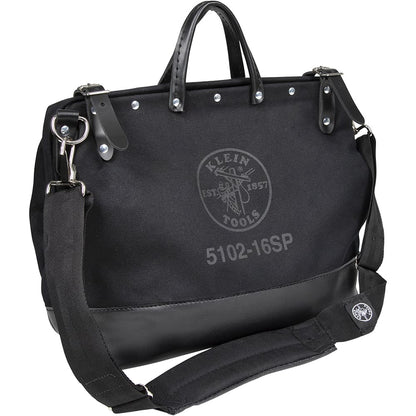 Klein Tools Deluxe Tool Bag, Black Canvas, 13 Pockets, 16-Inch 510216SPBLK