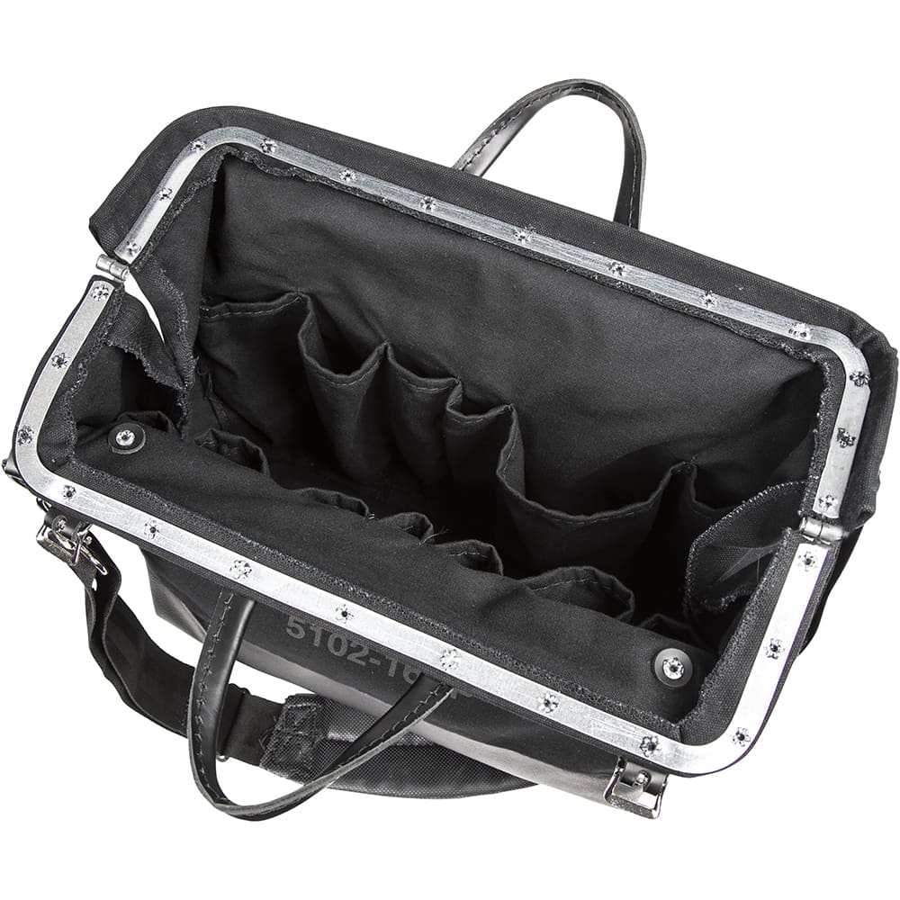 Klein Tools Deluxe Tool Bag, Black Canvas, 13 Pockets, 16-Inch 510216SPBLK