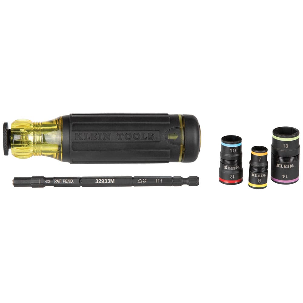 Klein Tools 6-in-1 Impact Rated Flip Socket Set, Metric 32933M