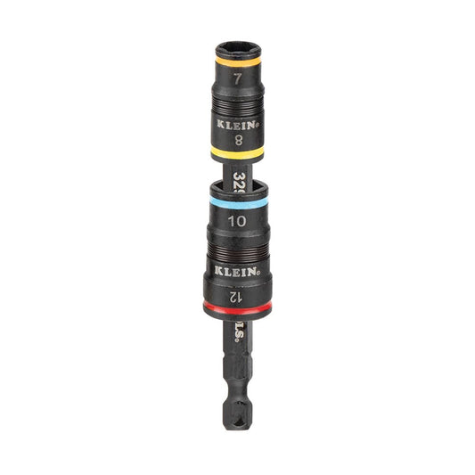 Klein Tools 4-in-1 Impact Rated Flip Socket Set, Metric 32932M