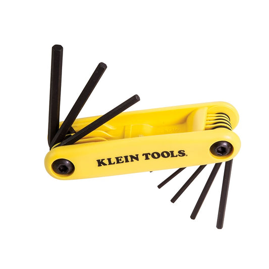 Klein Tools Grip-It® Hex Key Set, 9-Key, 3-3/4-Inch Handle, SAE Sizes 70575
