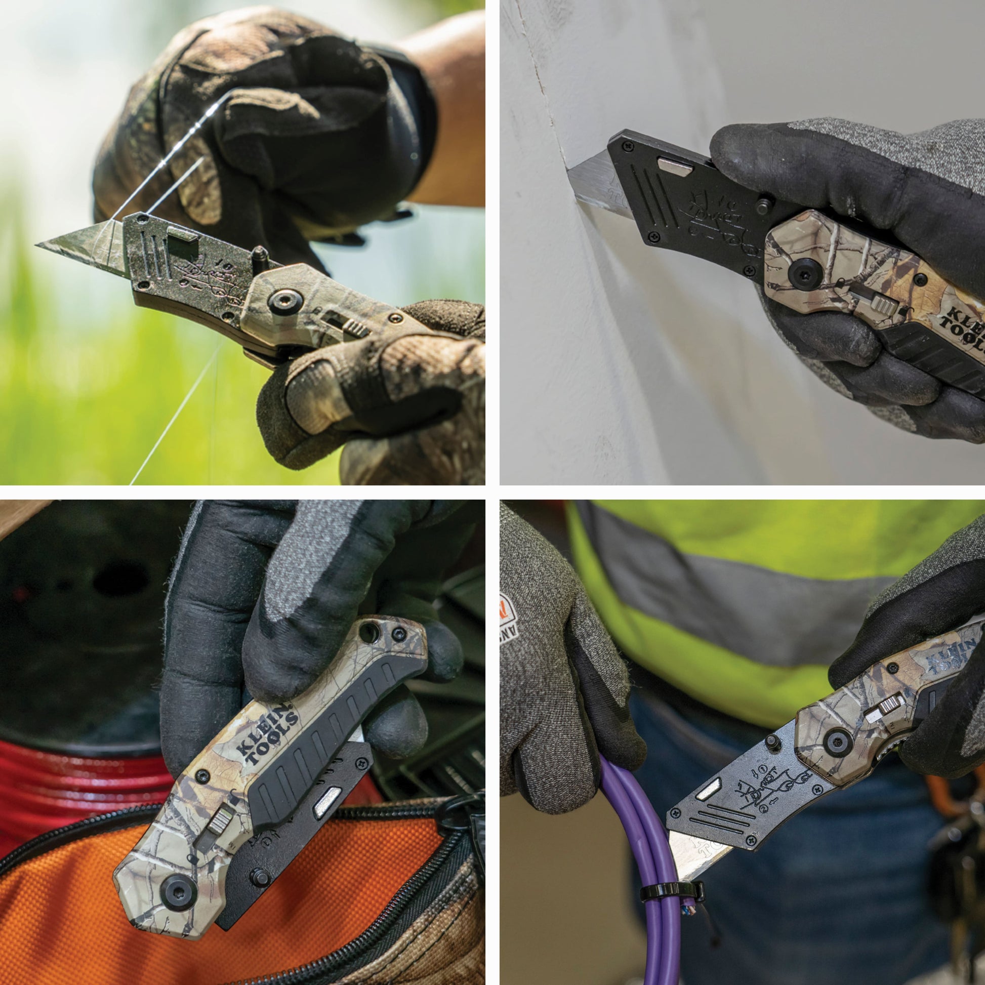Klein Tools  Folding Utility Knife Camo Assisted-Open 44135
