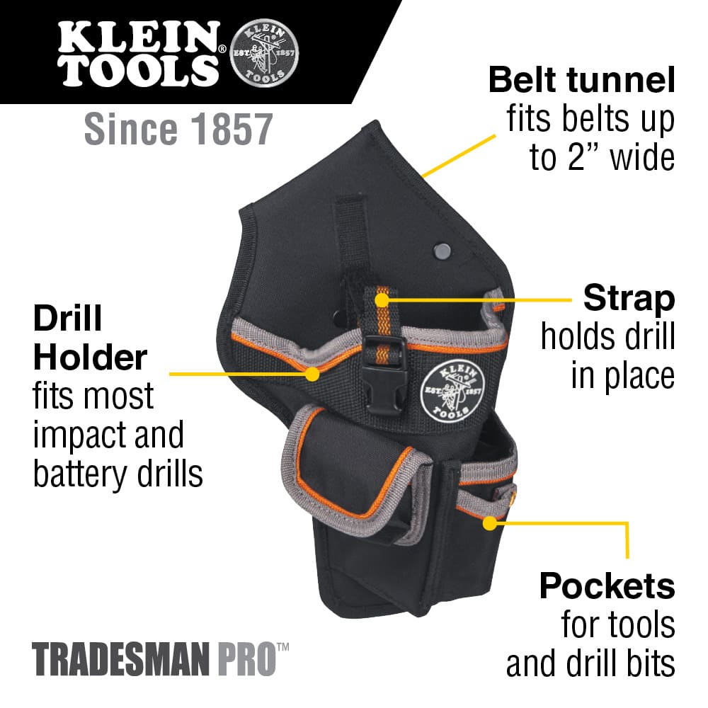 Klein Tools Tool Bag, Tradesman Pro™ Drill Pouch 5183