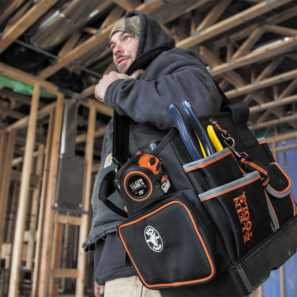 Klein Tools Tool Bag, Tradesman Pro™ Tool Tote, 40 Pockets, 10-Inch 5541610-14