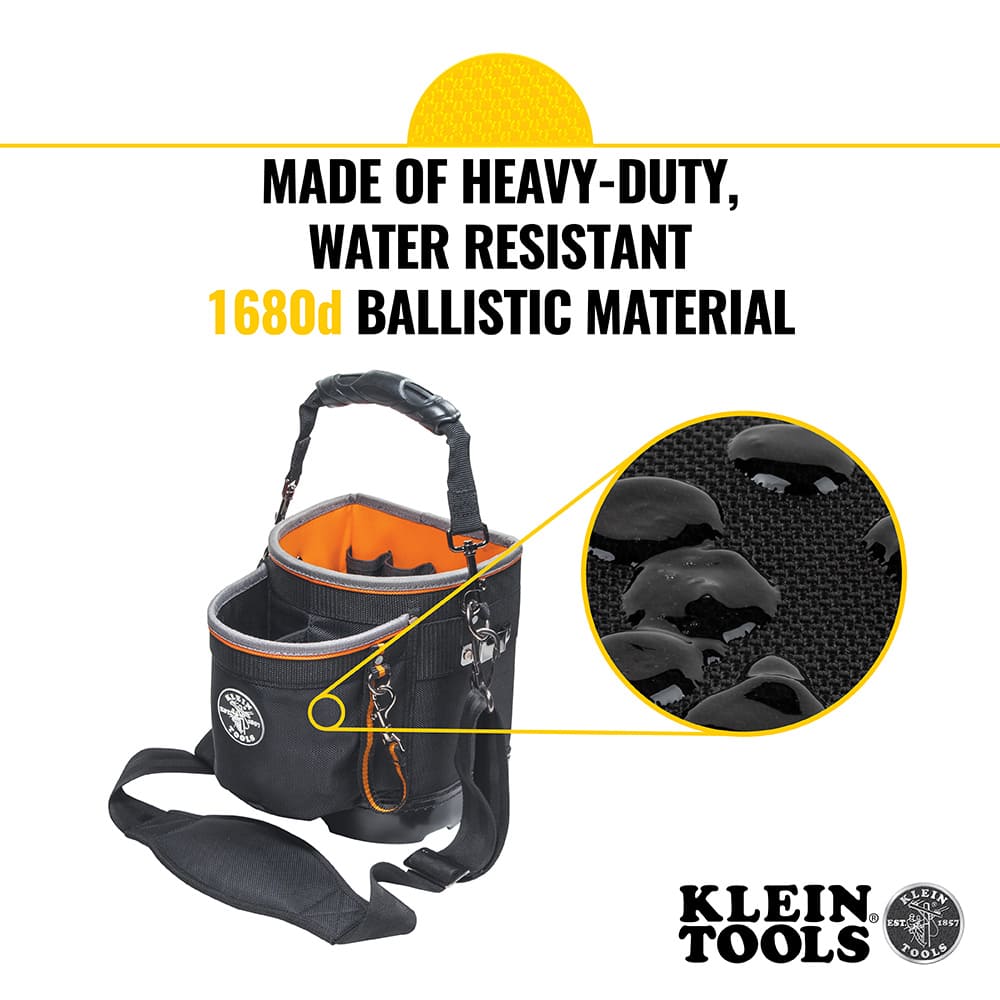 Klein Tools Tool Bag, Tradesman Pro™ Shoulder Pouch, 14 Pockets, 10-Inch 55419SP-14