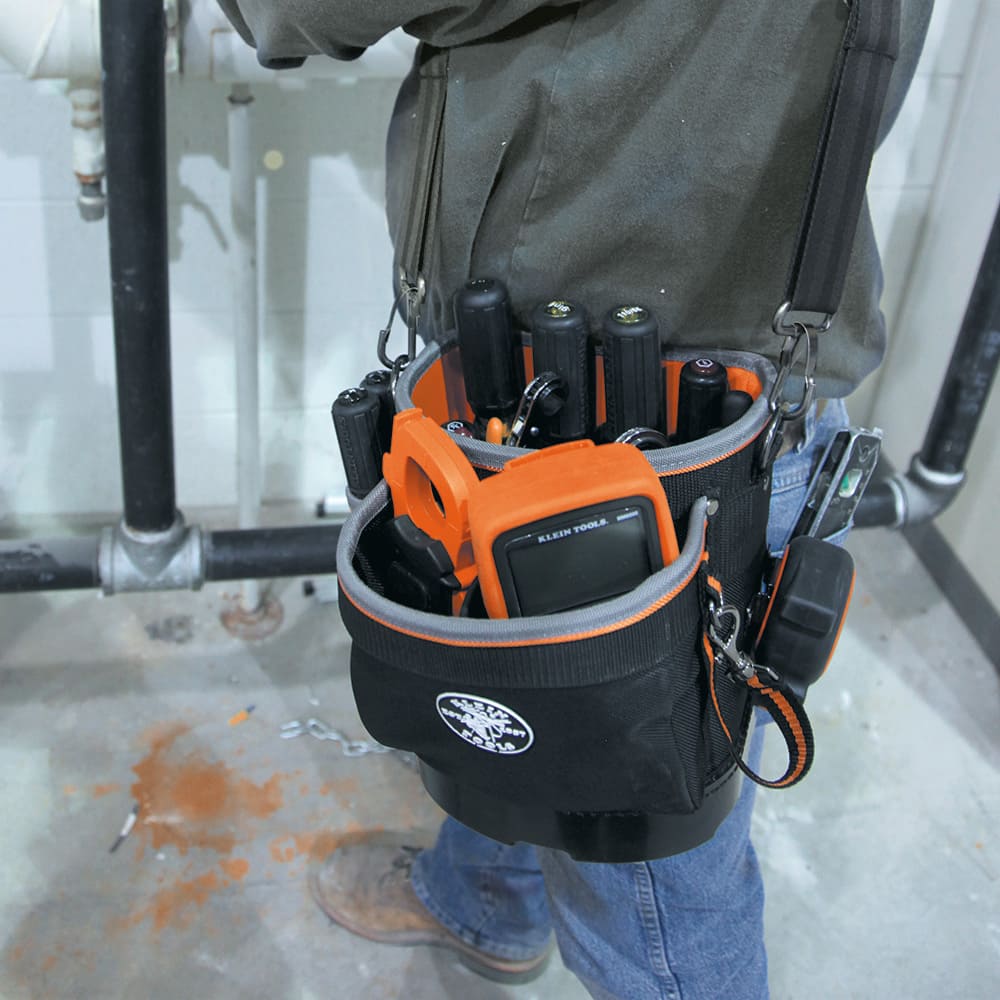 Klein Tools Tool Bag, Tradesman Pro™ Shoulder Pouch, 14 Pockets, 10-Inch 55419SP-14
