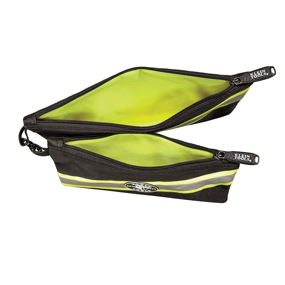 Klein Tools Zipper Bags, High Visibility Tool Pouches, 2-Pack 55599