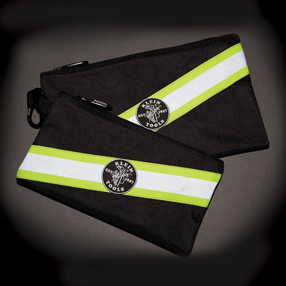 Klein Tools Zipper Bags, High Visibility Tool Pouches, 2-Pack 55599