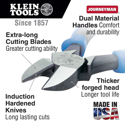 Klein Tools Diagonal Cutting Pliers, Heavy-Duty Journeyman, 9-Inch J2000-59